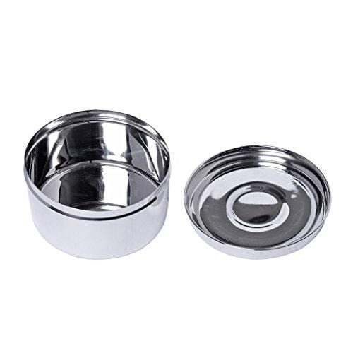 Embassy Deep Puri Box / Container - Pack of 2 (Size 9, 850 ml each), Stainless Steel