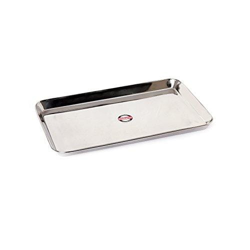 Embassy Deep Tray (Rectangle), Sizes 1, 2 & 3, 18.5x29.5 cms, 22x32.9 cms & 25.5x36.9 cms (Pack of 3, Stainless Steel)
