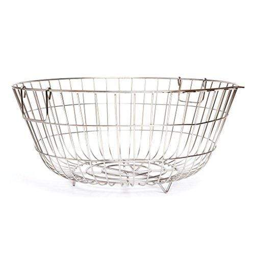 Embassy Dish Draining Basket/Kuda, Round, Size - Small, 51x23.5 cms (DxH), (Pack of 1, Stainless Steel)