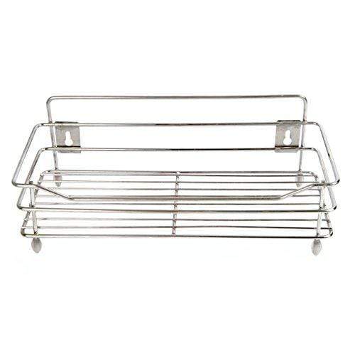 Embassy Multipurpose Storage Shelf / Spice Rack, Single (1-Tier), 38x15x14.5 cms (LxBxH), Stainless Steel (For Kitchen, Bathroom etc.)