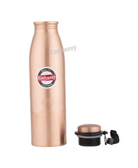 Embassy Premium Copper Water Bottle, Plain, 600 ml, Pack of 1 - Leak-Proof, Jointless and Pure Copper