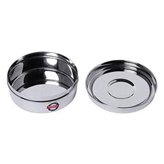 Embassy Sleek Puri Box/Container - Pack of 2 (Size 7, 300 ml each), Stainless Steel