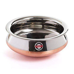 Embassy Stainless Steel Copper BottomPongal Handi (Rajasthani Design), Set of 3, Sizes 1-3 - 700, 1100 & 1700 ml