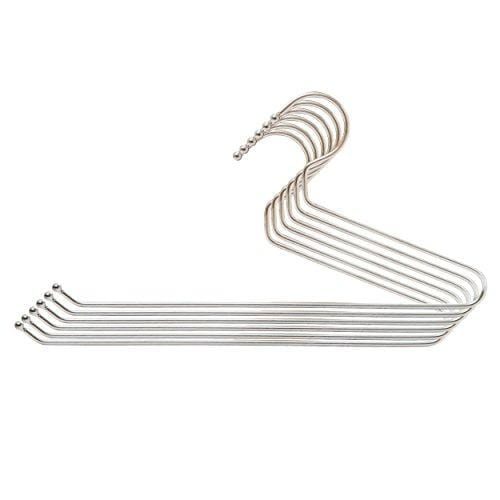 Embassy Stainless Steel Rust-Proof Saree/Trouser Hangers, Pack of 6-36x19 cms