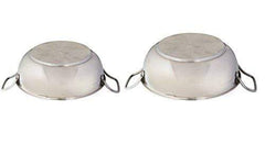 Embassy Stainless Steel Sandwich Bottom Kadhai, Set of 2, Sizes 11 & 13 (21 & 25 cms - 1400 & 2300 ml)