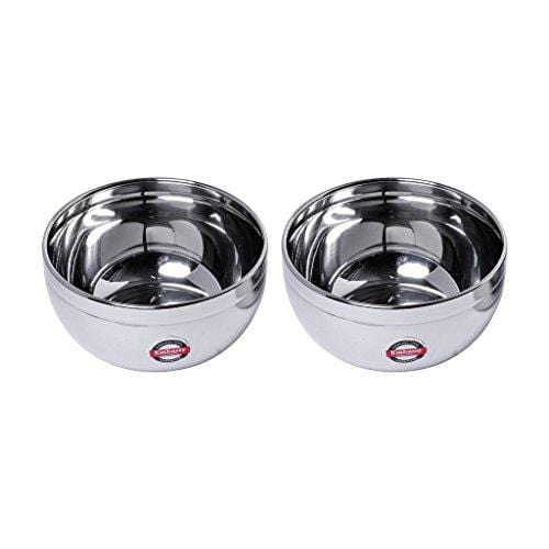 Embassy Stainless Steel Storage Bowl, Pack of 2, Size 2-500 ml