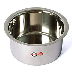 Embassy Stainless Steel Topes with Lid, Set of 2 (Sizes 15 & 16) - 3250 & 4000 ml