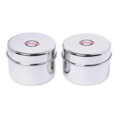 Embassy Tip-top Dabbi/Container - Pack of 2 (Size 5, 210 ml each), Stainless Steel