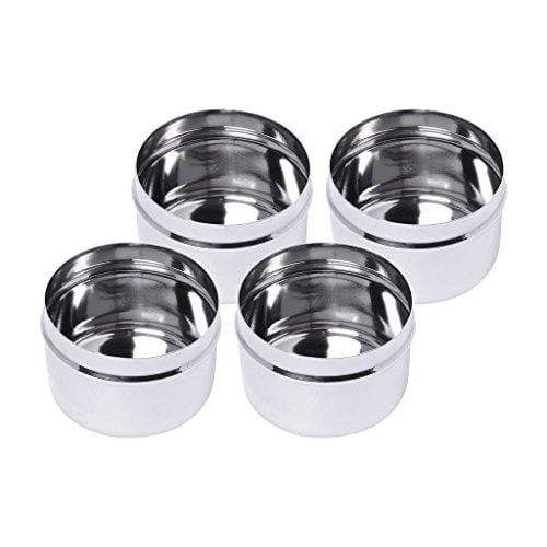 Embassy Tip-top Dabbi/Container - Pack of 4 (Size 1, 60 ml each), Stainless Steel