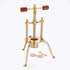 Hallmark Pure Brass Sevaga Maker with 2 Jali — Traditional Press