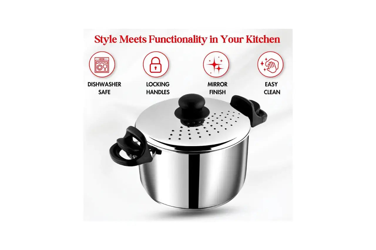 Diamond Stemo Steel Rice Strainer 3.5L with Anti-Lock System