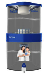Aquaguard SURE+ Captain 15L Gravity Water Purifier - Chemical-Free Filtration with 7L Pure Water Storage